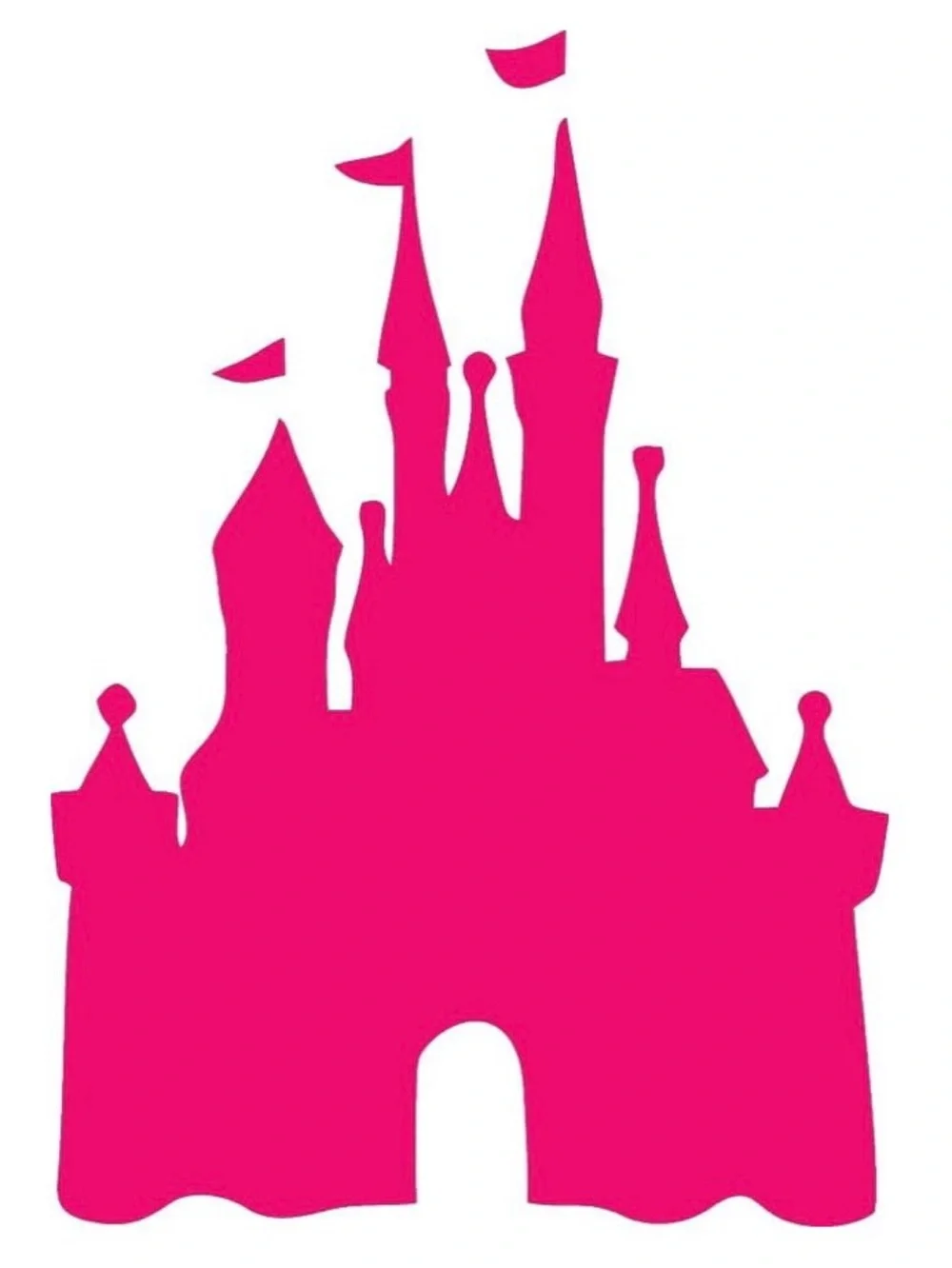 5 for $25! Disney Pink Cinderella Castle Decal Sticker!